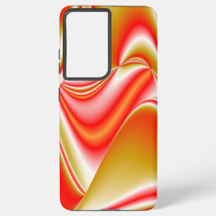 ラブ&金ゴールド抽象芸術3Dレインボワート SAMSUNG GALAXY S21 ULTRAケース