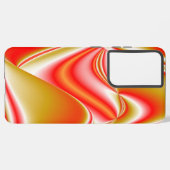 ラブ&金ゴールド抽象芸術3Dレインボワート SAMSUNG GALAXYケース (左側面)