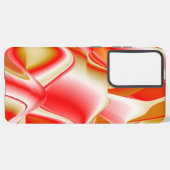 ラブ&金ゴールド抽象芸術3Dレインボワート SAMSUNG GALAXYケース (左側面)