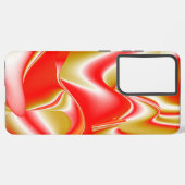 ラブ&金ゴールド抽象芸術3Dレインボワート SAMSUNG GALAXYケース (左側面)