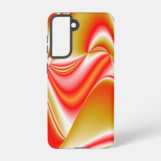 ラブ&金ゴールド抽象芸術3Dレインボワート SAMSUNG GALAXYケース (裏面)