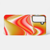 ラブ&金ゴールド抽象芸術3Dレインボワート SAMSUNG GALAXYケース (裏面横)