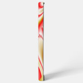 ラブ&金ゴールド抽象芸術3Dレインボワート SAMSUNG GALAXYケース (左側面)