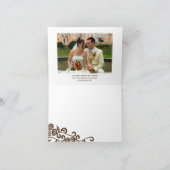 ラブ 鳥 紫色 オーダーメイド フォト ウェディング サンクス サンキューカード (内部)