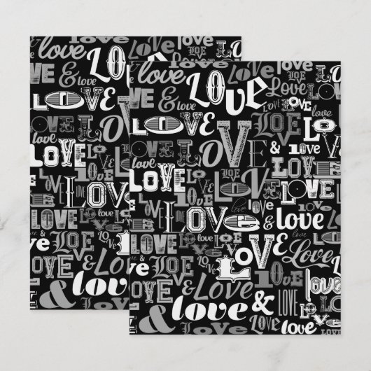 ラブ 4 ノートカード (正面/裏面)