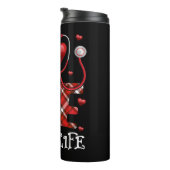 ラブCNAハート看護愛好家バレンタインデー タンブラー (回転右)