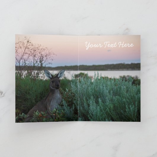 ラブfromオーストラリアカンガルーサンセットレイクカスタム カード (内部)
