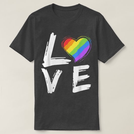 ラブLGBTプライドゲイレズビギフト  Tシャツ (デザイン正面)