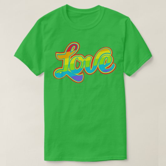 ラブLGBTプライド Tシャツ (デザイン正面)