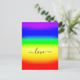 ラブLGBTレインボープライドスグラデーションクリプトスワッシュ ポストカード