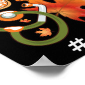 ラブNICUナースネオナタル秋秋カボチャMaple ポスター (角)