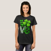 ラブSt patricks dayマッチングファミリーシャームロックグリー Tシャツ (正面フル)