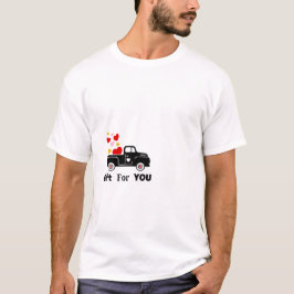 ラブTシャツ - トラックとハート満載のデザイン Tシャツ