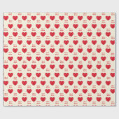 ラブU名前をカスタムするバレンタインデー ラッピングペーパー (フラット)