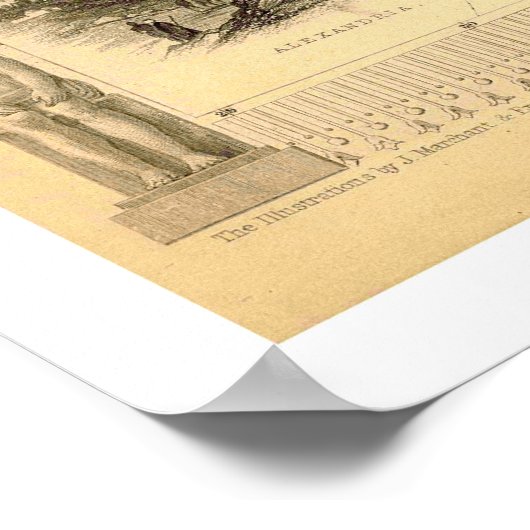 ラプキンによるエジプトとアラビアのペトレアの地図1851 ポスター (角)