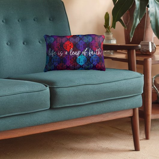 ラプスオブフェイスブルーティール（緑がかった色）パープルレッド水玉模様オギー アクセントクッション