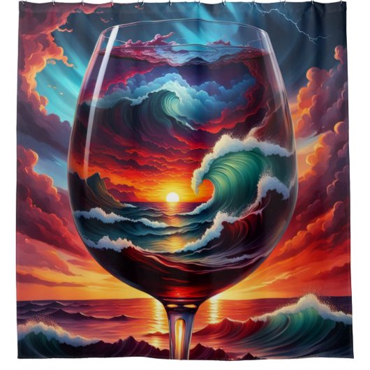 ラプソディの屈折 シャワーカーテン (正面)