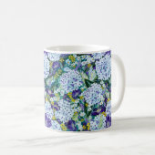 ラプソディ – アジサイとポピーフローラマグ コーヒーマグカップ (正面右)