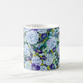 ラプソディ – アジサイとポピーフローラマグ コーヒーマグカップ (中央)