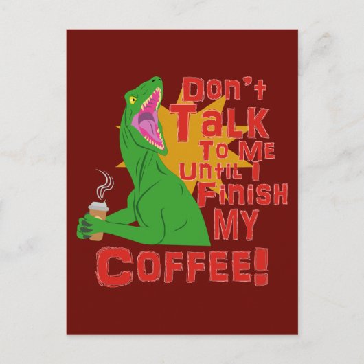 ラプターとコーヒー ポストカード (正面)