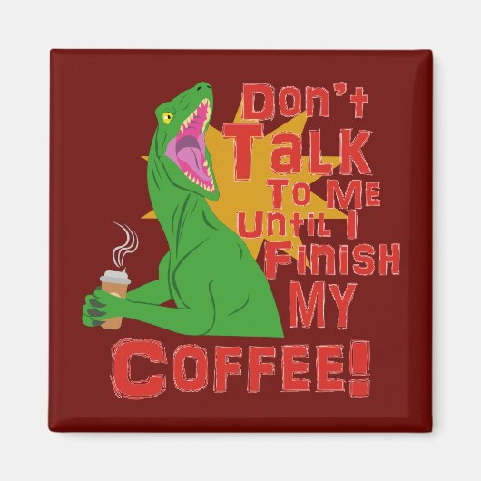 ラプターとコーヒー マグネット (正面)