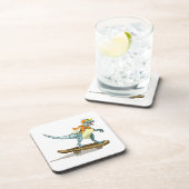 ラプターのスケートボードのイラストレーション。 コースター (右側)