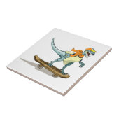 ラプターのスケートボードのイラストレーション。 タイル (側面)