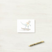 ラプターのスケートボードのイラストレーション。 ポストイット (デスク上)