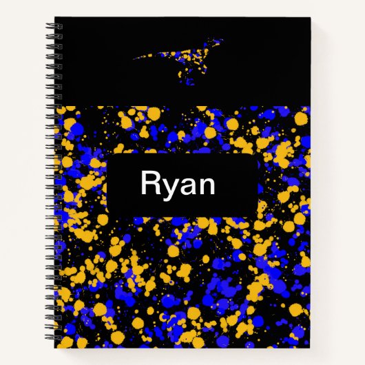 ラプターの飛び散絵を描り ノートブック (正面)