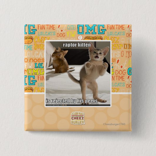 ラプターキッテン 缶バッジ (正面)