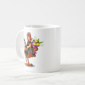 ラプターホールディングきらめくボトルのワイン&花 コーヒーマグカップ (正面左)