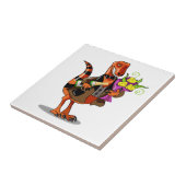 ラプターホールディングきらめくボトルのワイン&花 タイル (側面)