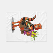 ラプターホールディングきらめくボトルのワイン&花 フリースブランケット (正面(横))