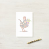 ラプターホールディングきらめくボトルのワイン&花 ポストイット (デスク上)