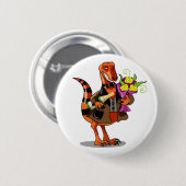 ラプターホールディングきらめくボトルのワイン&花 缶バッジ (正面&裏面)