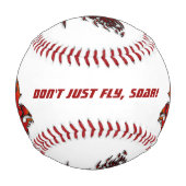 ラプターレッドフレイズやる気を起こさせる引用文カスタム 野球ボール (裏面)