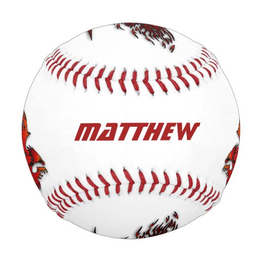ラプターレッドフレイズやる気を起こさせる引用文カスタム 野球ボール (正面)