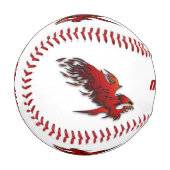 ラプターレッドフレイズやる気を起こさせる引用文カスタム 野球ボール (正面左)