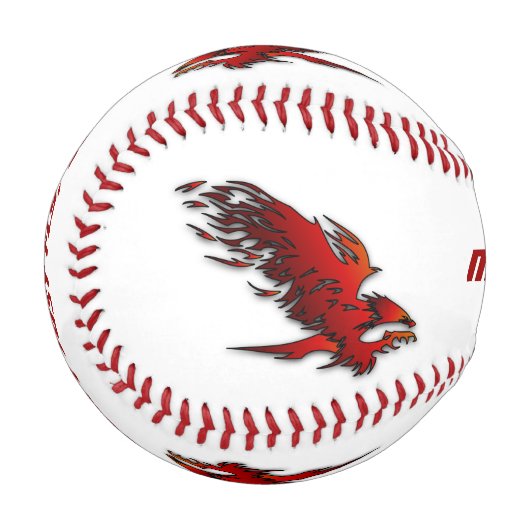 ラプターレッドフレイズやる気を起こさせる引用文カスタム 野球ボール (正面左)