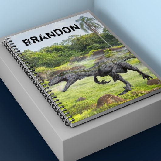 ラプターヴェロキラプトル恐竜モノグラム ノートブック