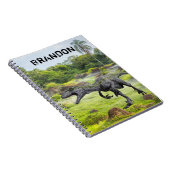 ラプターヴェロキラプトル恐竜モノグラム ノートブック (右側)