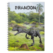 ラプターヴェロキラプトル恐竜モノグラム ノートブック (正面)