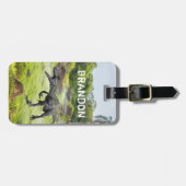 ラプターヴェロキラプトル恐竜モノグラム ラゲッジタグ (正面横)