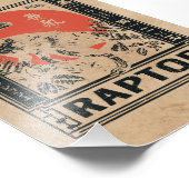 ラプター恐竜ジャパンディアート | ワビサビレッドサン フォトプリント (角)