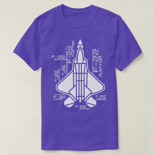 ラプター飛行機F22ジェット戦闘機の土産と戦い Tシャツ (デザイン正面)