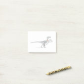 ラプター食品ウェイターのイラストレーション。 ポストイット (デスク上)