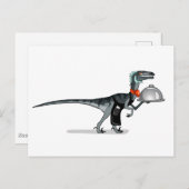 ラプター食品ウェイターのイラストレーション。 ポストカード (正面/裏面)