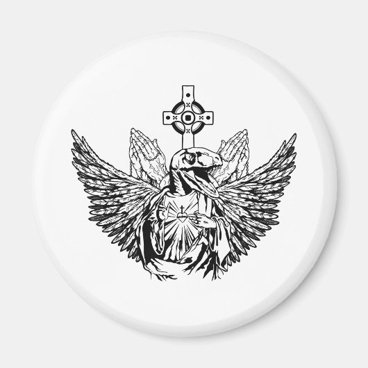 ラプター・イエスがあなたを愛する マグネット (正面)