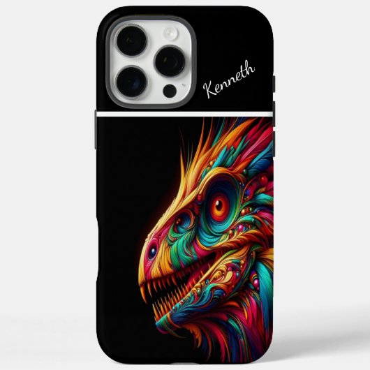 ラプター レインボー ドラゴンの視線 Case-Mate iPhoneケース (裏面)