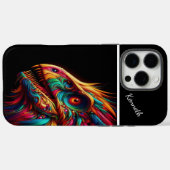ラプター レインボー ドラゴンの視線 Case-Mate iPhoneケース (裏面 (横))